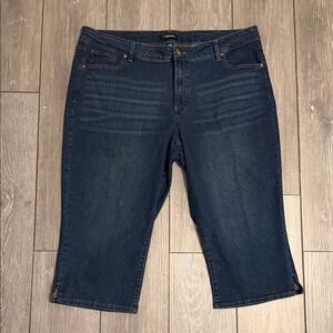 d. jeans Dark Blue Denim Capris